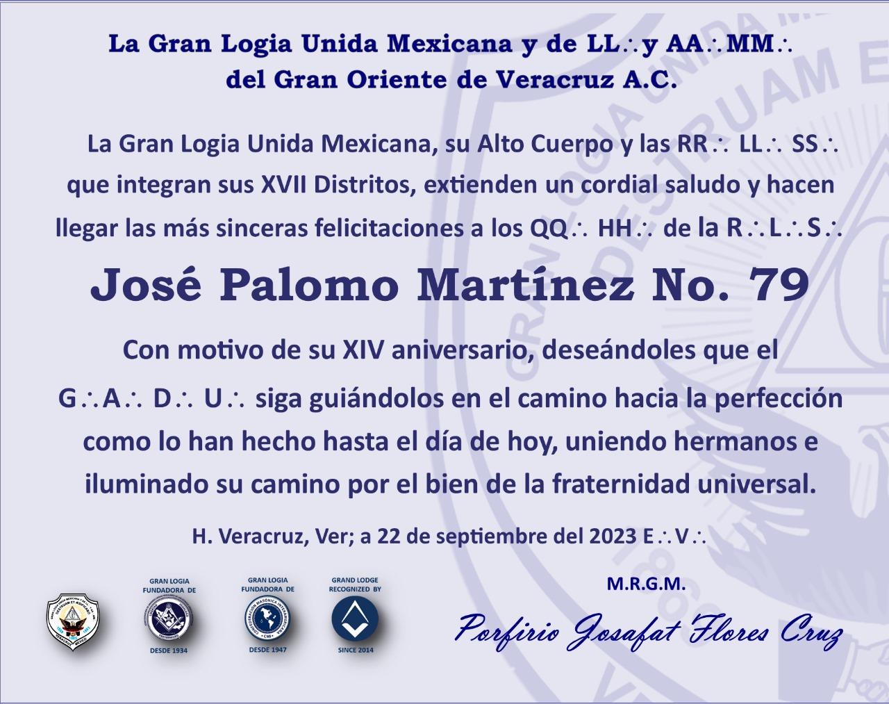 Lee más sobre el artículo XIV aniversario de José Palomo Martínez No. 79