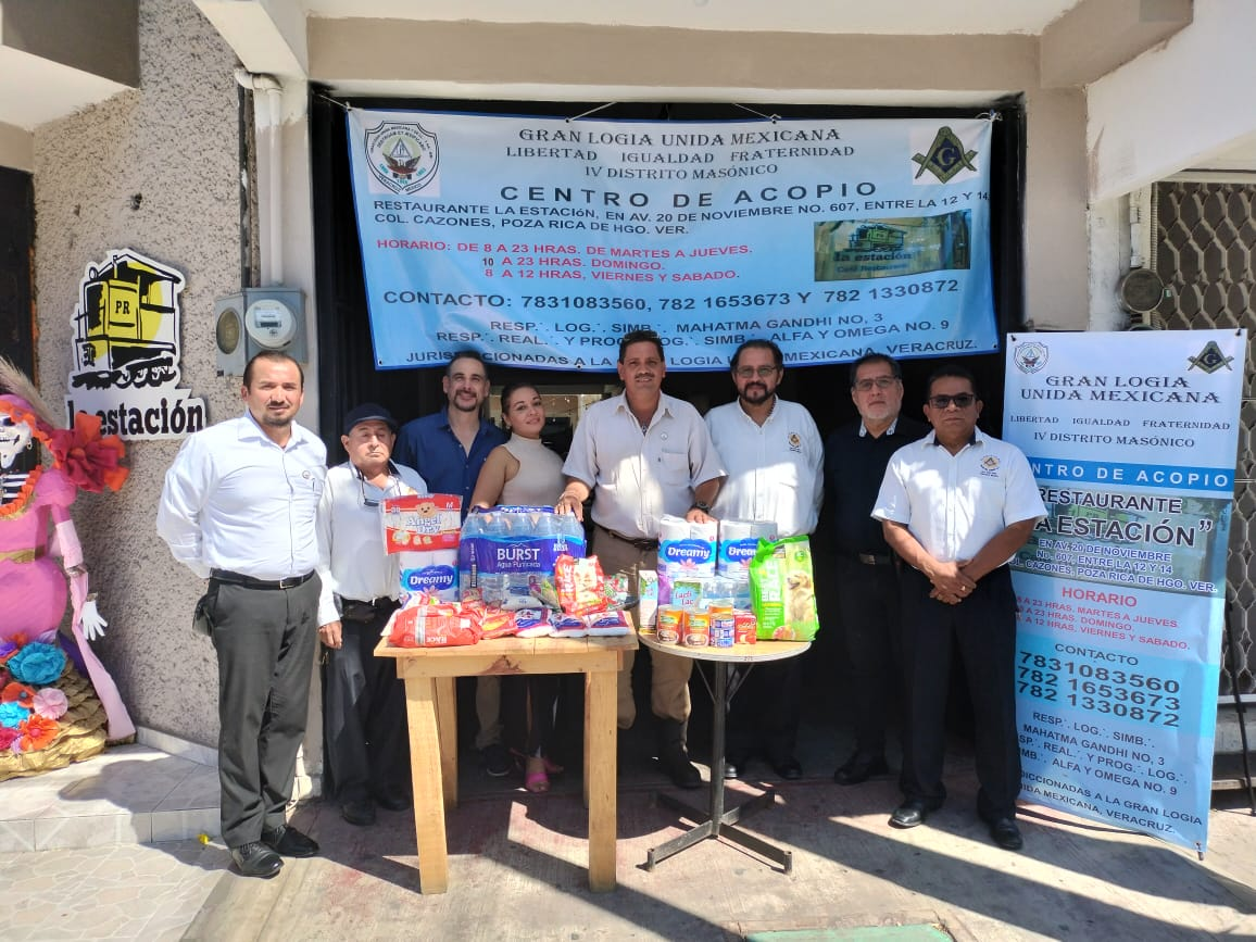 Lee más sobre el artículo Recolección de víveres por el IV Distrito Masónico